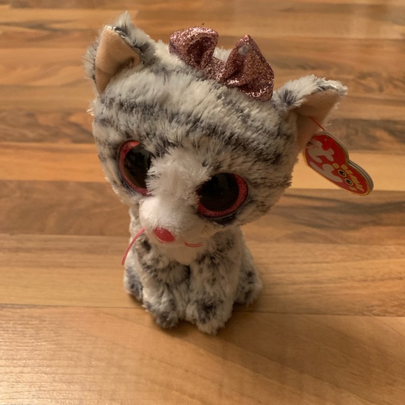 New Ty Kiki Grey Striped Cat - Picture 7 of 7